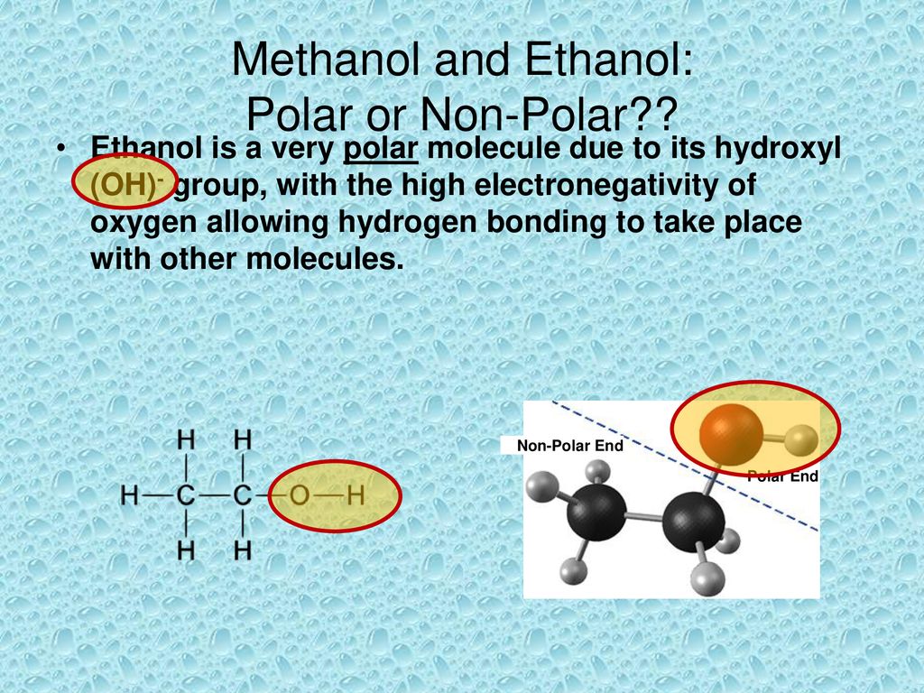 Methanol and Ethanol: Polar or Non-Polar.