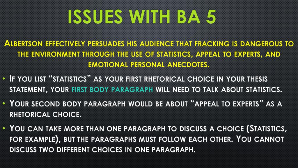 fracking thesis statement