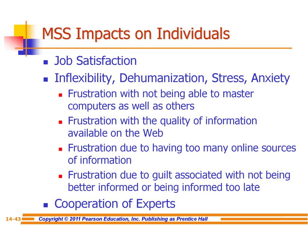 MSS Impacts on Individuals