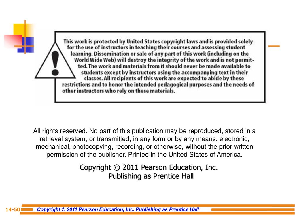 Copyright © 2011 Pearson Education, Inc. Publishing as Prentice Hall