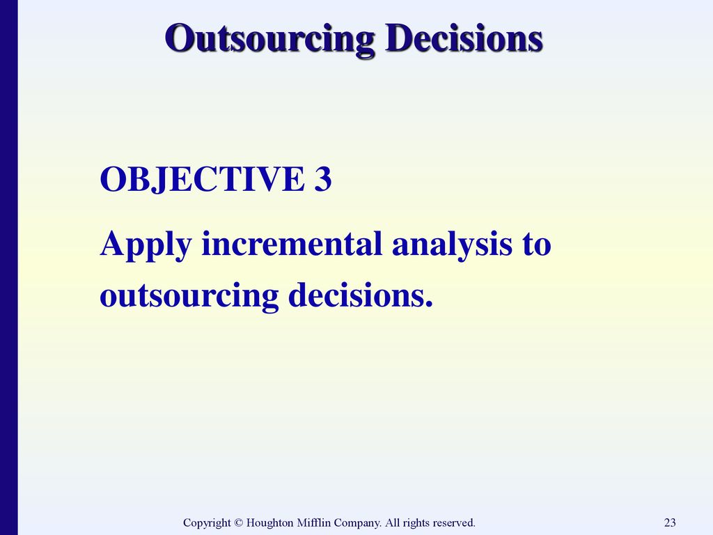 Outsourcing Decisions