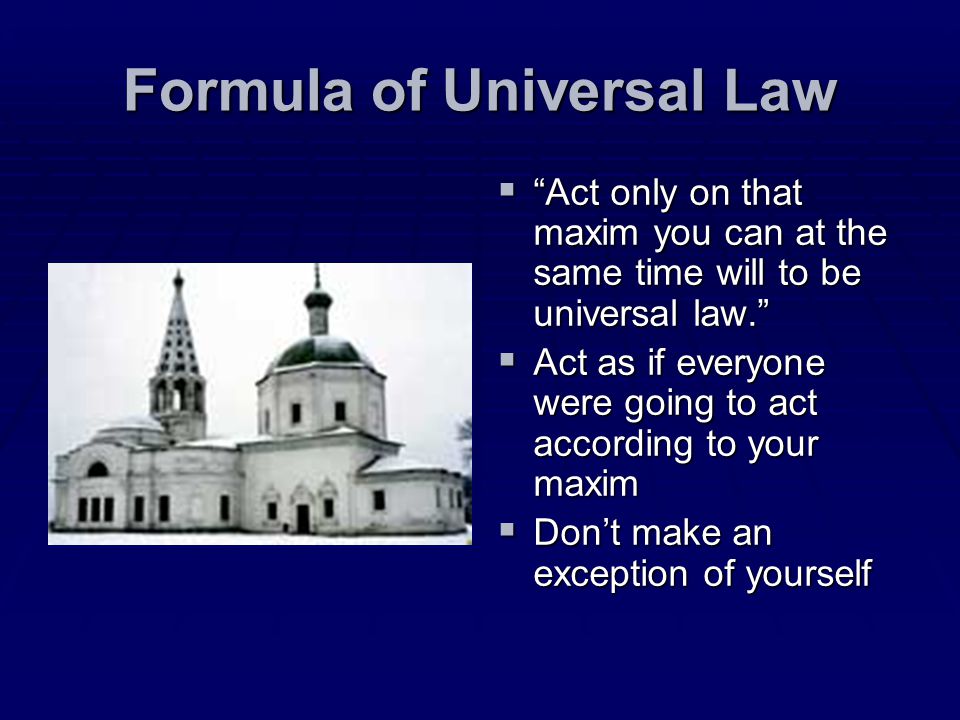 formula of universal law