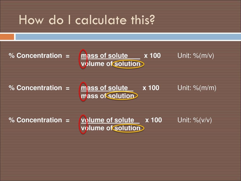 Calculating Concentrations 2 - ppt download
