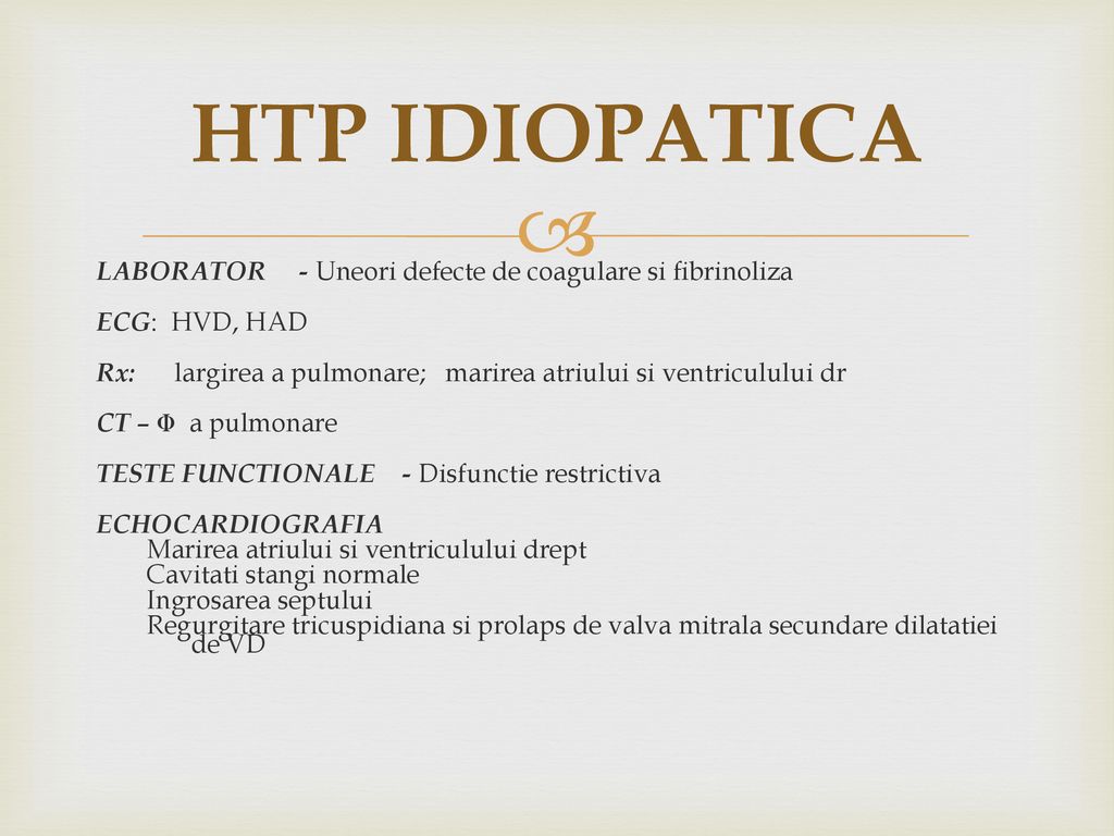 HTP IDIOPATICA