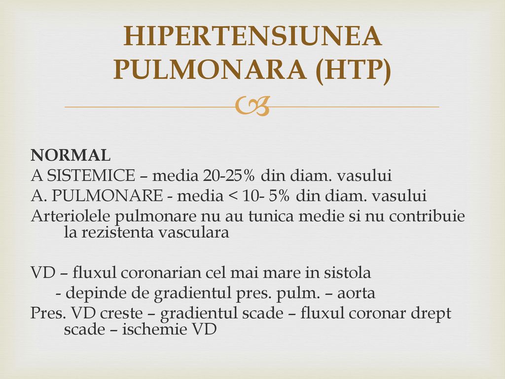 HIPERTENSIUNEA PULMONARA (HTP)