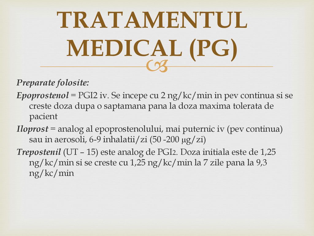 TRATAMENTUL MEDICAL (PG)