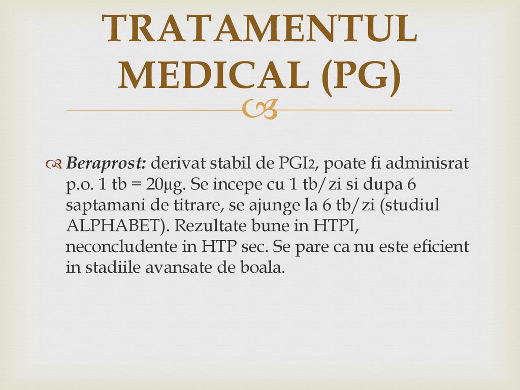 TRATAMENTUL MEDICAL (PG)
