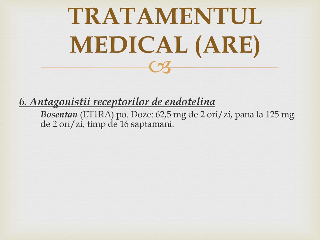 TRATAMENTUL MEDICAL (ARE)