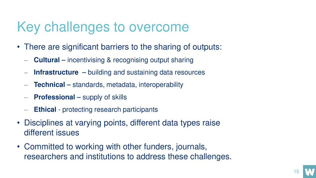 Key challenges to overcome