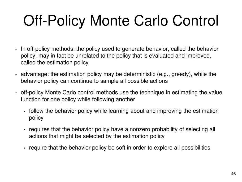 Off-Policy Monte Carlo Control