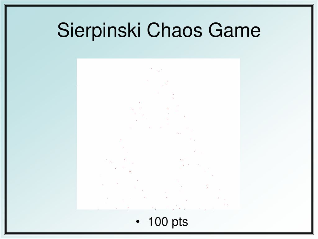 Sierpinski Chaos Game 100 pts
