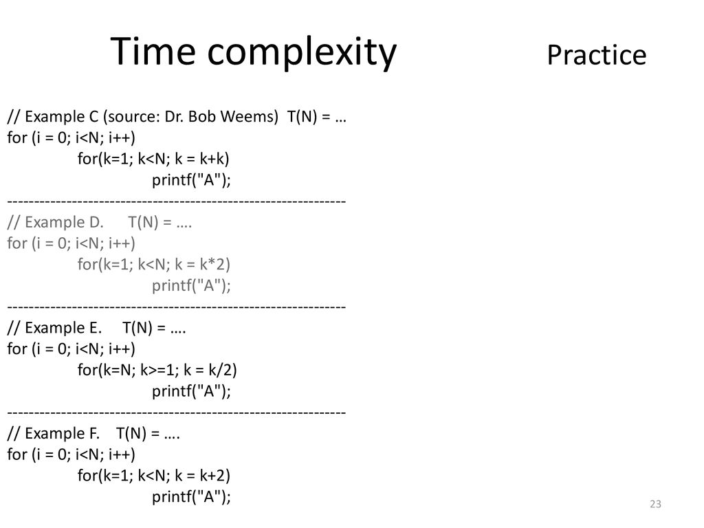 Time Complexity for Loops - ppt download
