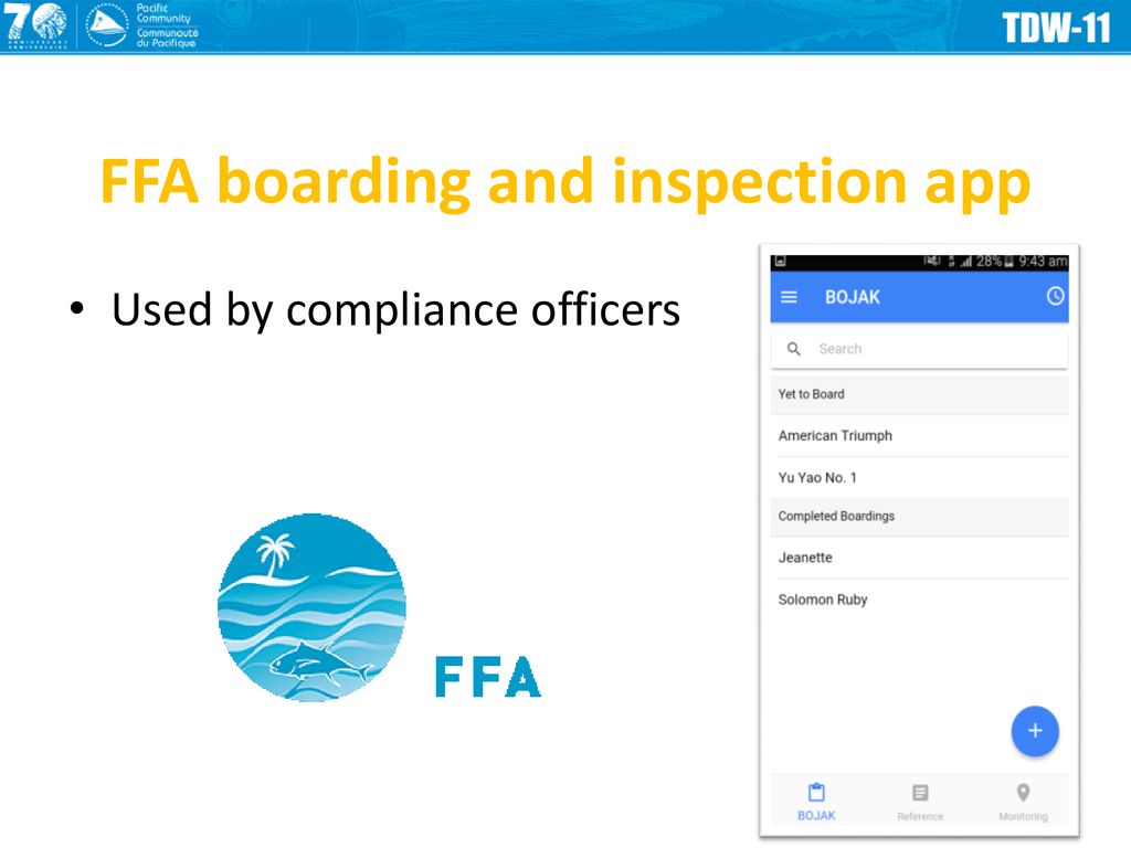 FFA boarding and inspection app