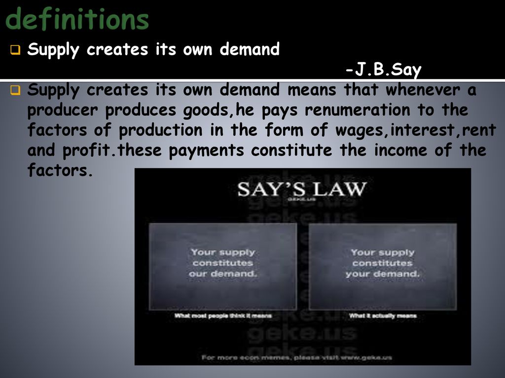 Say's law of market. - ppt download