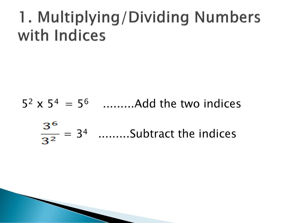 Rules for indices 3rd year maths ppt download