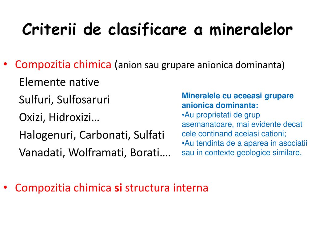 Sistematica mineralelor - ppt download