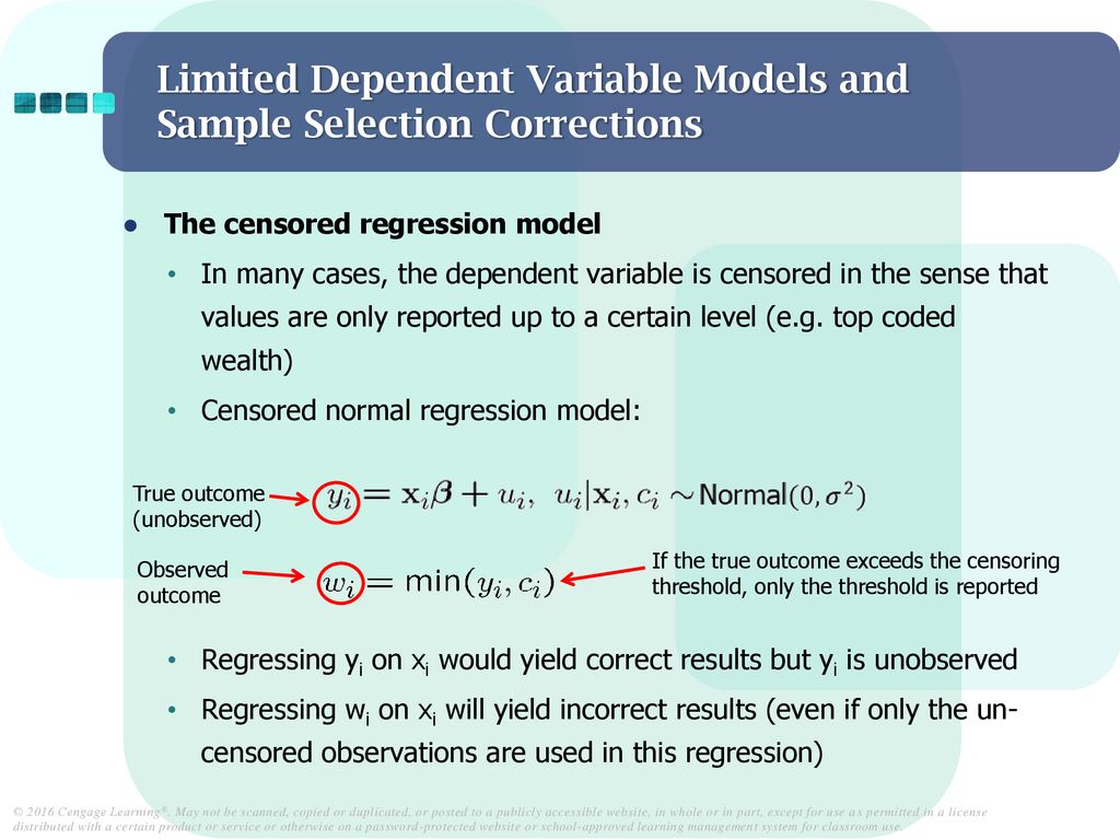 Limited Dependent Variable Models And Sample Selection Corrections Ppt Download