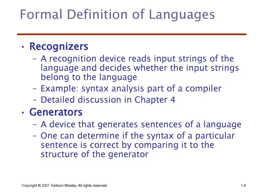 Describing syntax and semantics ppt download