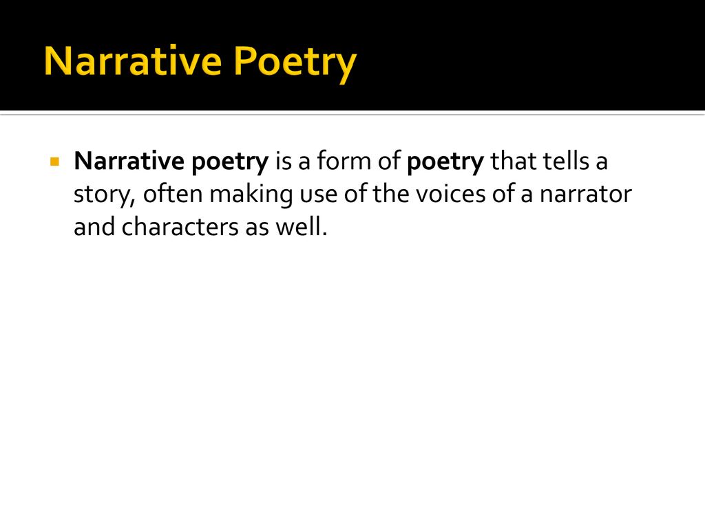 Narrative Poetry Ms. Dombrow Eng. 9C. ppt download