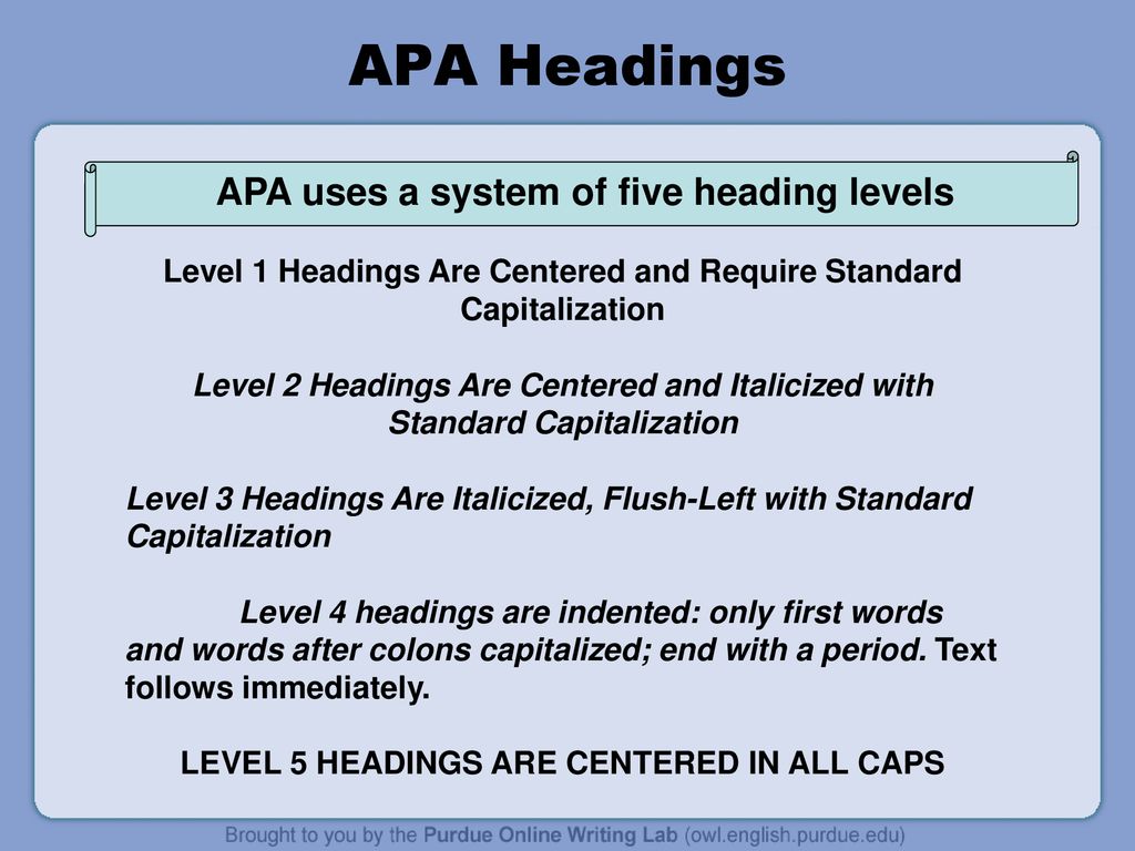 Apa Formatting And Style Guide Ppt Download