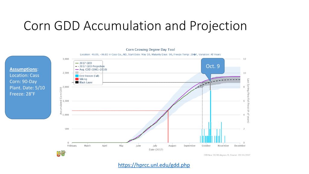Corn GDD Accumulation and Projection