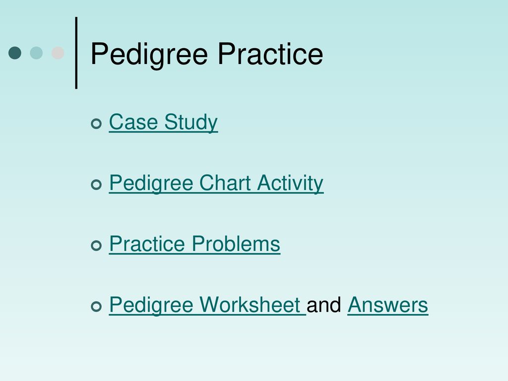 Pedigree Chart Activity Answers