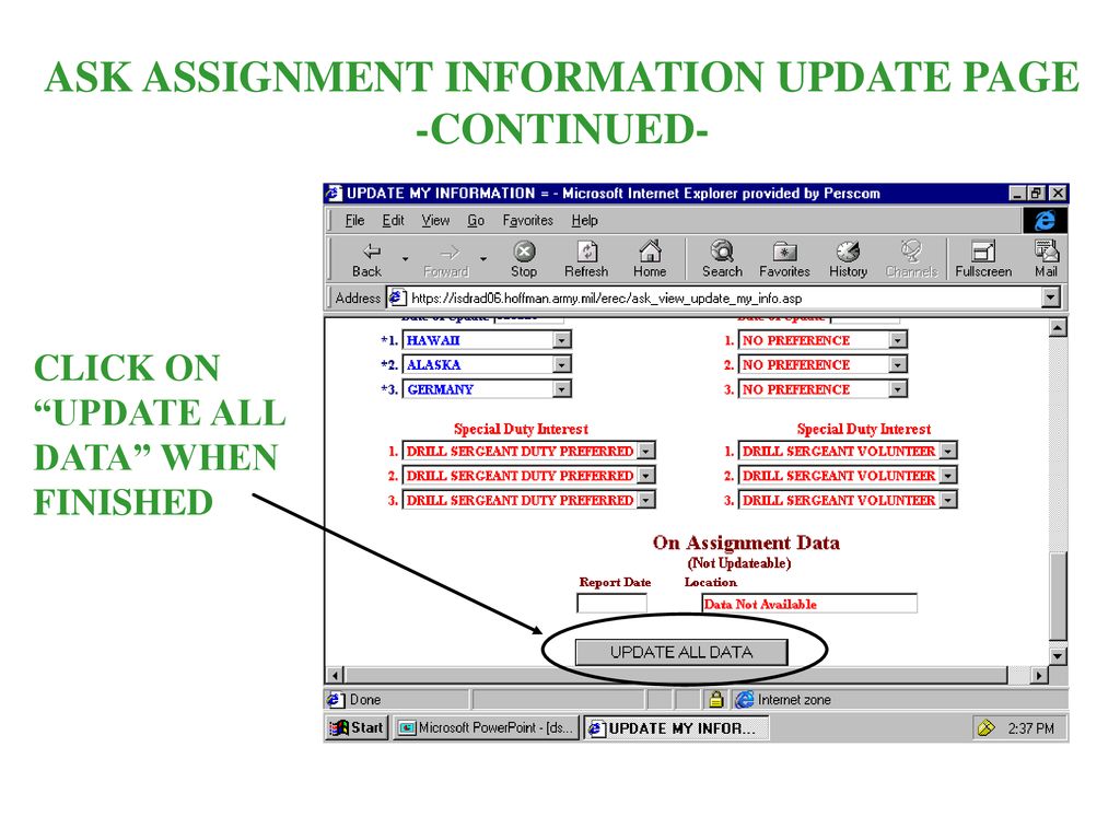 ask assignment key