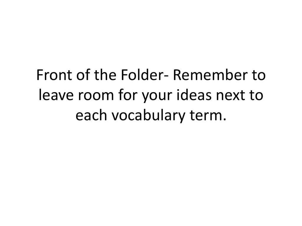 STAAR Review Folder Directions ppt download