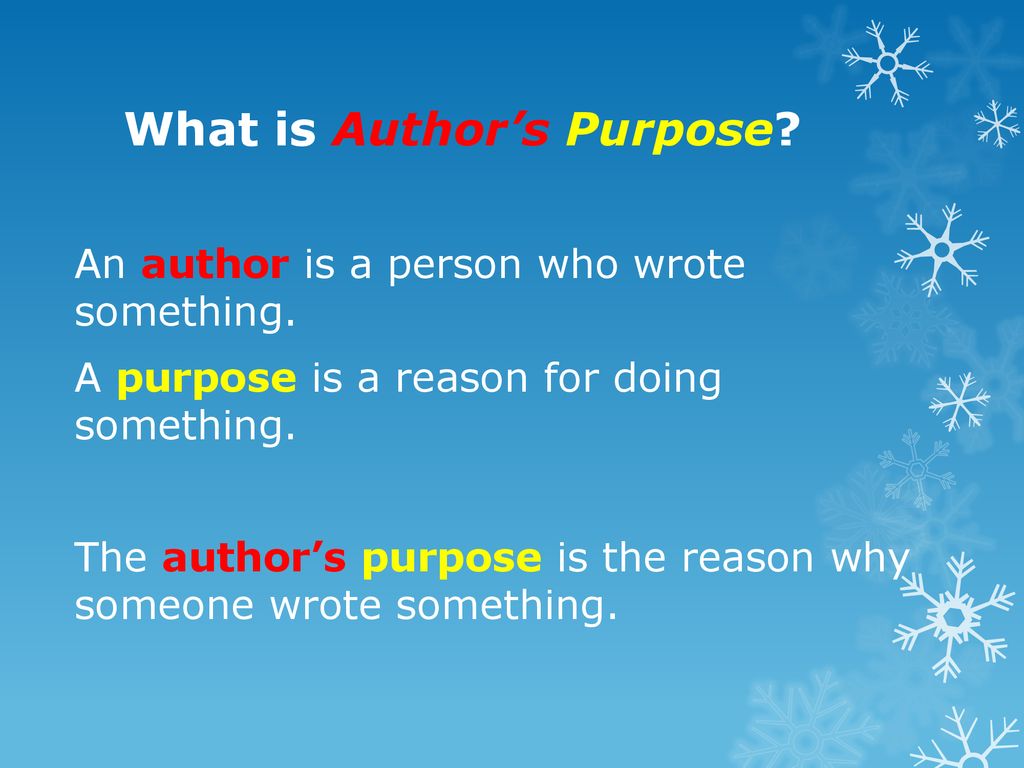Author's Purpose Definition, Types & Examples - Video & Lesson