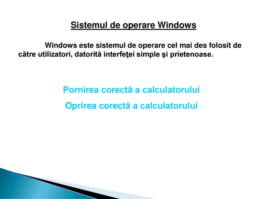 SISTEMUL DE OPERARE WINDOWS. - ppt download
