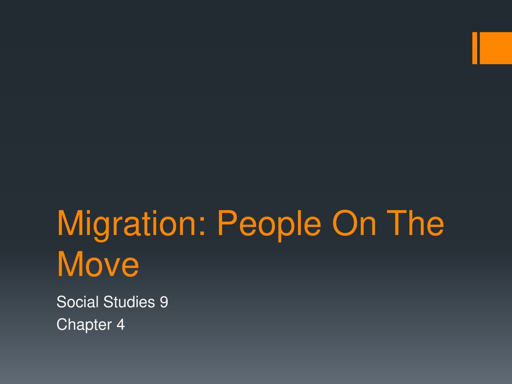 Migration: People On The Move