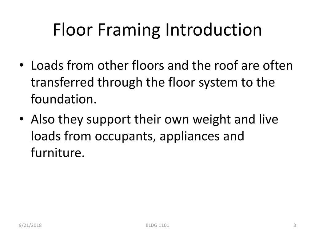 Floor Framing Introduction
