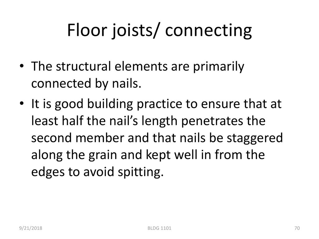 Floor joists/ connecting