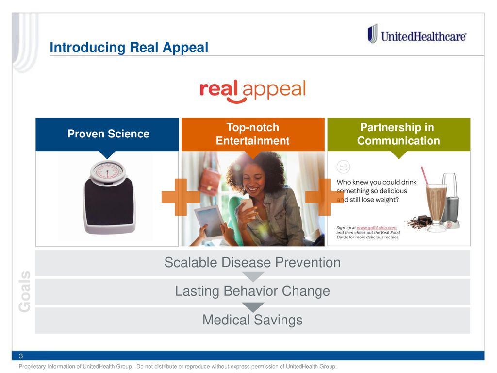 Real appeal brought to you by unitedhealthcare ppt download