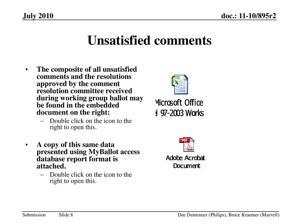 Unsatisfied comments July 2010
