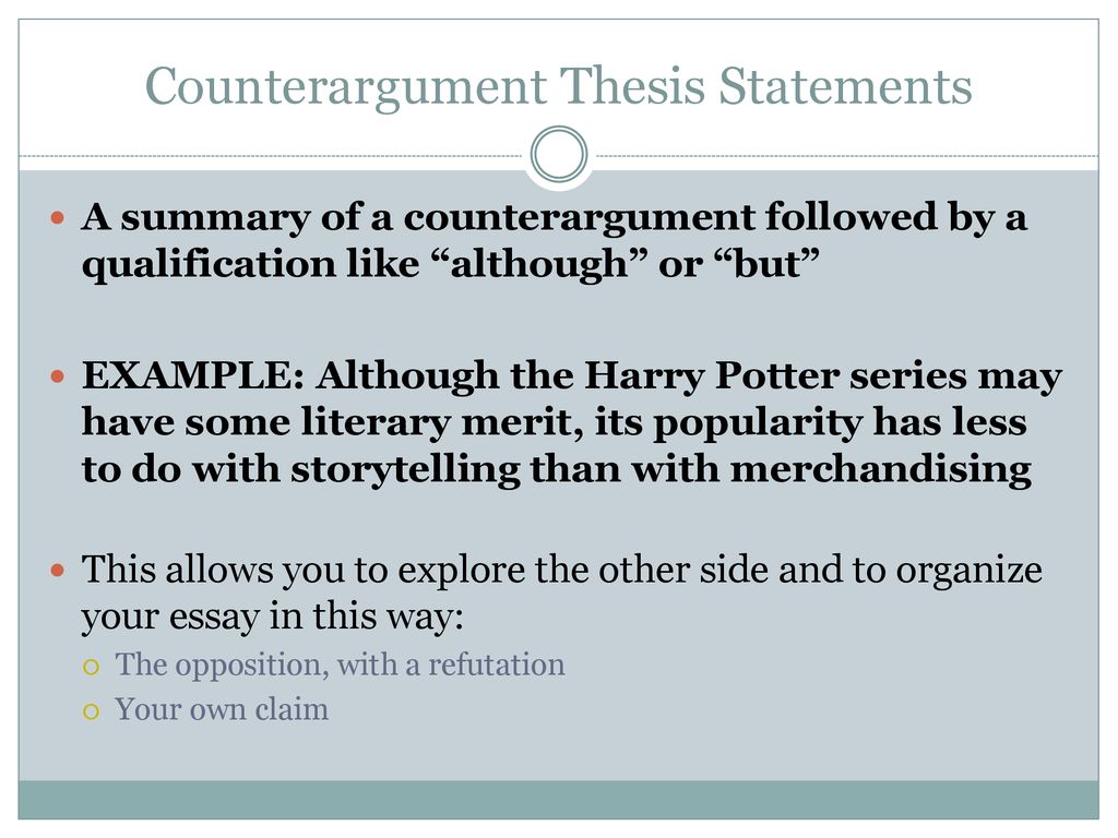 Counterargument & Rebuttal - ppt download