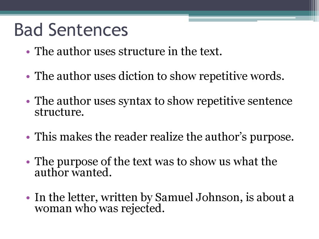 What Is Bad Sentence Structure What Is Bad Sentence Structure