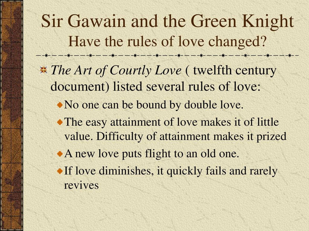 A study of the canterbury tales and sir gawain and the green knight