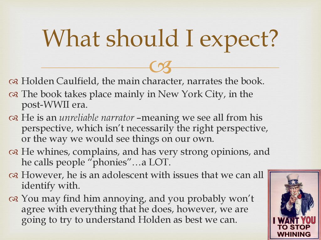 What to Expect in The Catcher in the Rye ppt download