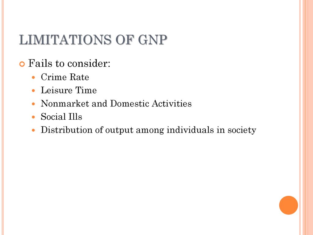 gnp advantages and disadvantages