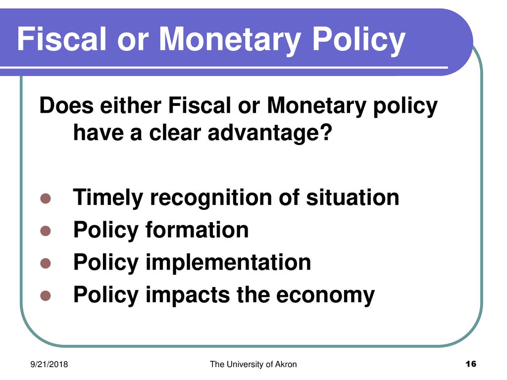 Fiscal or Monetary Policy