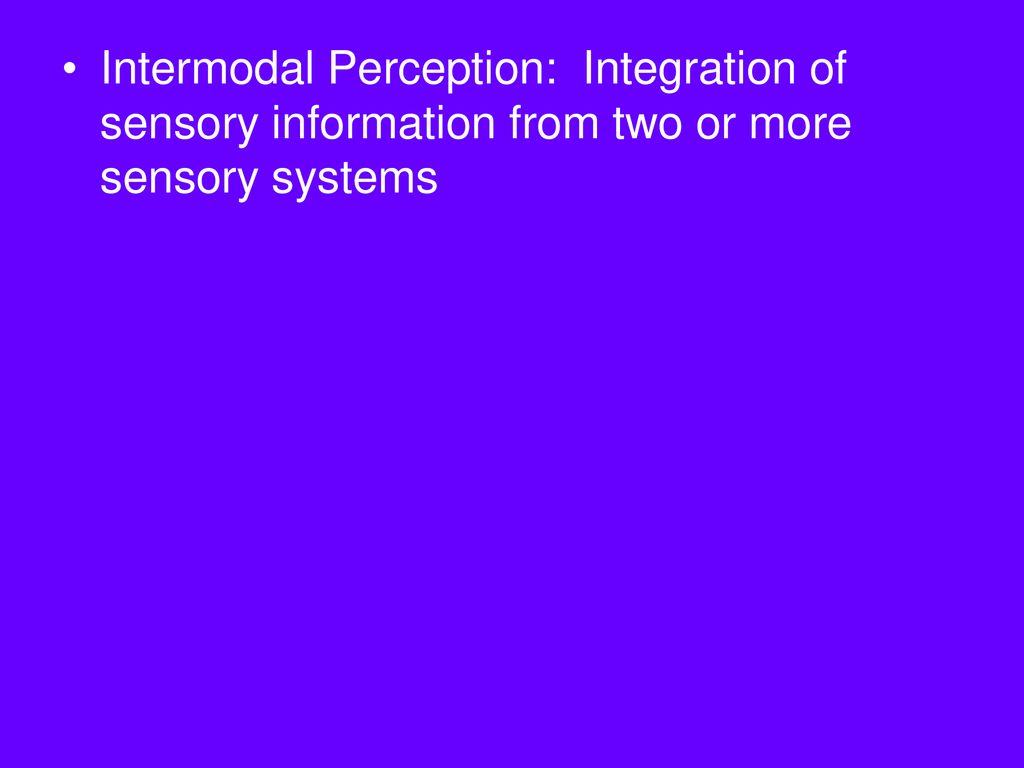 perceptual development ppt download intermodal perception definition