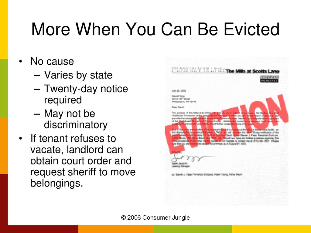 More When You Can Be Evicted