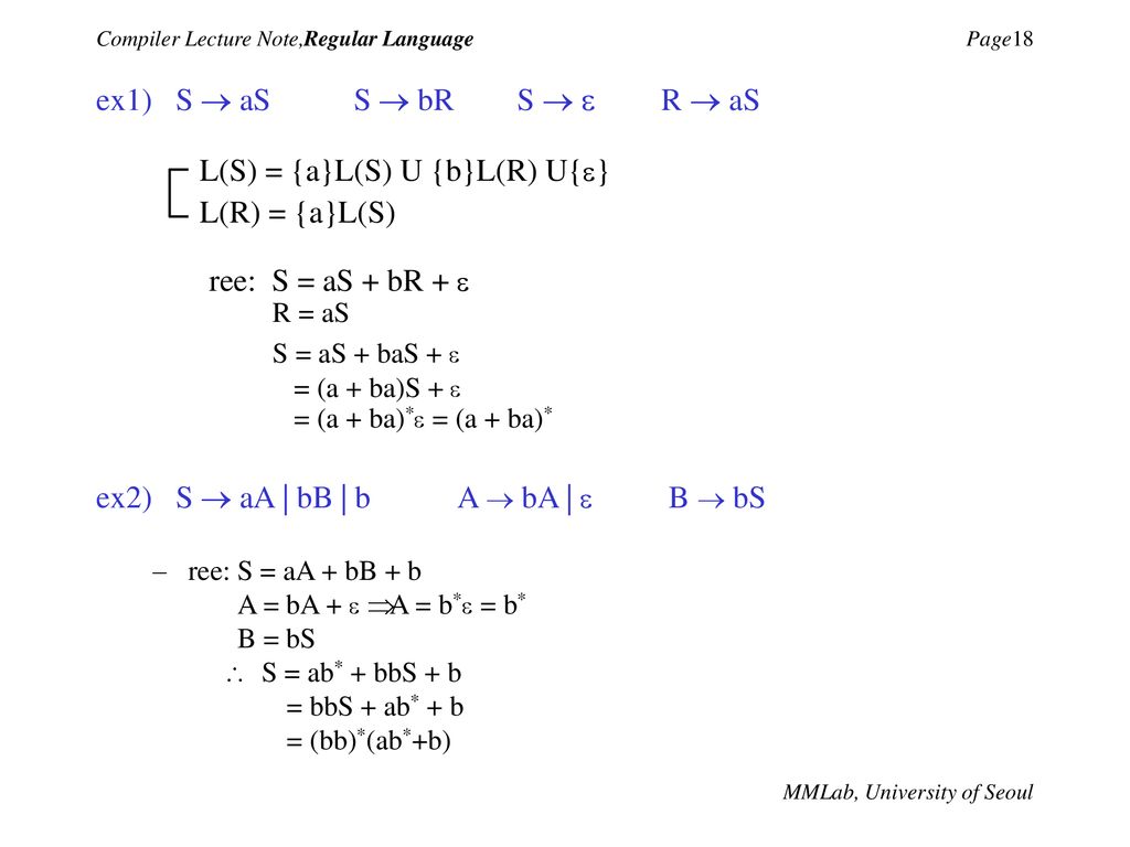 Compiler Lecture Note Regular Language Ppt Download