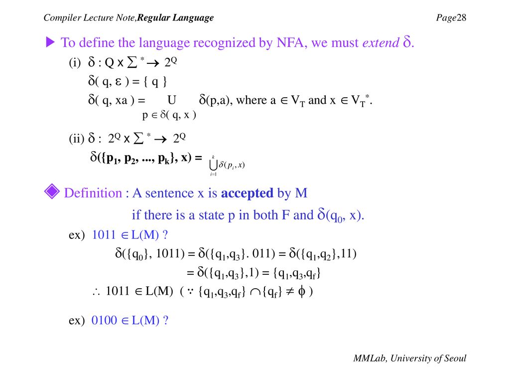 Compiler Lecture Note Regular Language Ppt Download