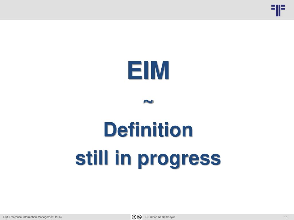 EIM Enterprise Information Management Dr ppt download