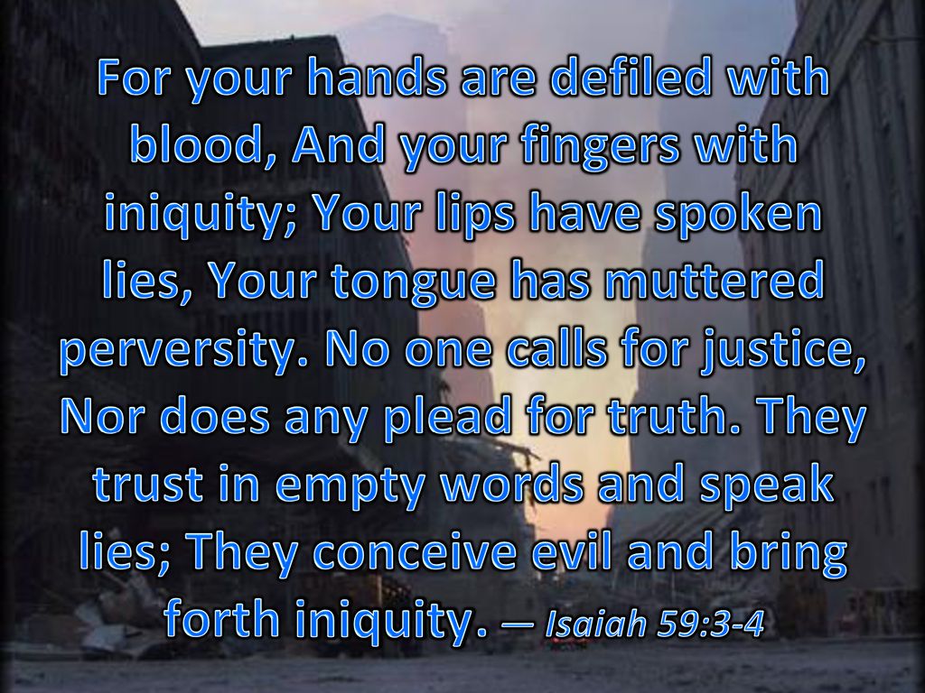 Image result for Isaiah 59:3-4