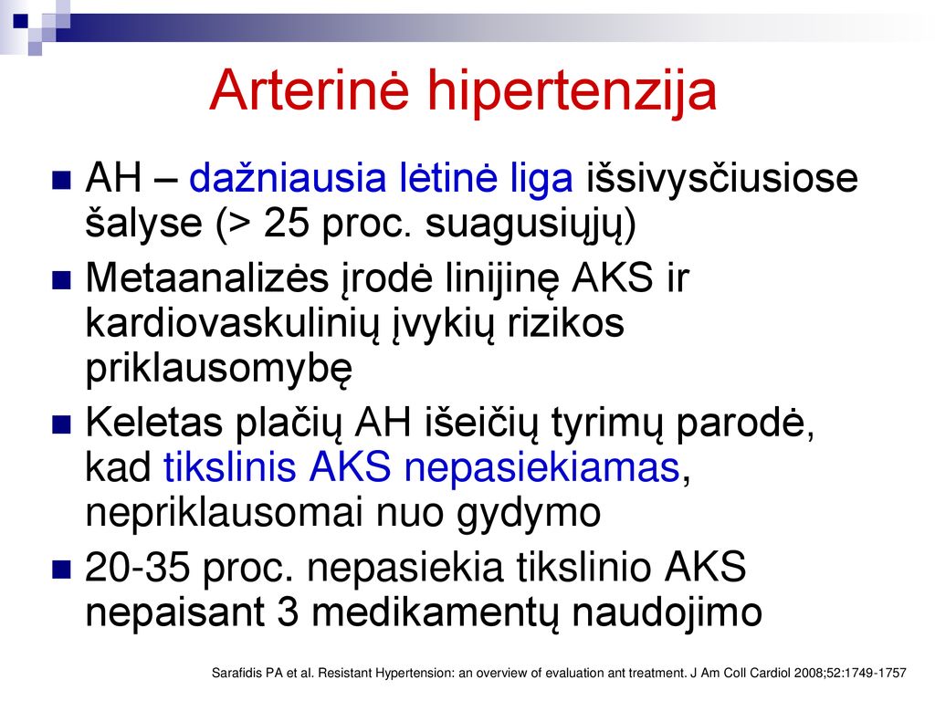 hipertenzija 26 metų prognozėje)