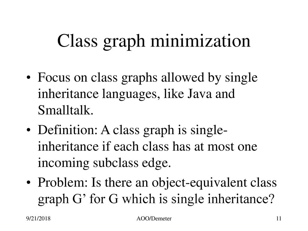 Lecture 8 Style rules: Class graph minimization - ppt download