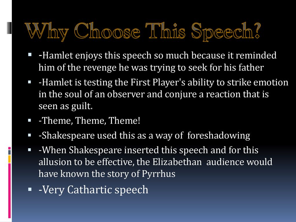 in what ways is the pyrrhus character similar to hamlet